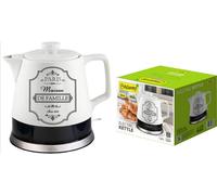 Maestro MR-072 Bouilloire électrique en céramique, 1,2 l, Base à 360 °, arrêt Automatique, 220-240 V, 50 Hz, 1200 W, Blanc