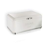 Feel Maestro MR1677-AR-BL Boîte à pain en acier peint Pratique et esthétique, idéal pour un usage quotidien Récipient à pain blanc-argent