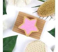 Feel Natural Bombe de Bain Moussant Etoile - Relaxation Détente - Cadeau Femme - Bien-Etre - Parfum Fleur de Cerisier - Rose et Doré - 1 x 100 grs - Ambiance Aromatherapie