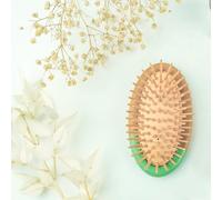 Feel Natural - Brosse à Cheveux de Poche en Bambou Naturel - Démêlant et Massage Cuir Chevelu - Portable de Forme Ovale - Idée Cadeau pour Femme