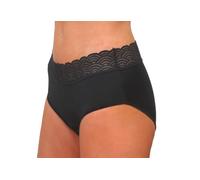 Feel Natural - Culotte Menstruelle Dentelle Taille S - Sous Vêtement Femmes Noir, Culotte de Regle Lavable Anti Fuite - Confort Hygiénique, Protection Absorbante Sans Couture Apparente - Flux Moyens