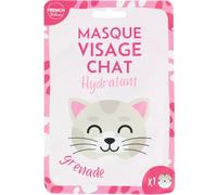 Feel Natural - Masque Hydratant Intense et Rapide - Visage Chat - En Tissu - Soin Visage - Anti Ride - Anti Cernes - Nettoyant - Revitalisant - Revivifiant - Détoxifiant