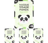 Feel Natural - Masque Hydratant Intense et Rapide - Visage Panda - En Tissu - Soin Visage - Anti Ride - Anti Cernes - Nettoyant - Revitalisant - Revivifiant - Détoxifiant (Lot de 4)