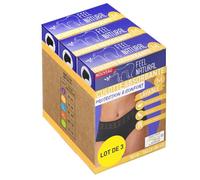 Feel Natural - Pack Culotte Menstruelle Absorbante & Confort Réutilisable - Protection Hygienique Lavable, Coupe Haute Dentelle - Flux Léger à Modéré - Culotte Taille Haute Invisible - Taille M