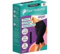 Feel Natural Short cycliste menstruel femme - Taille M, noir, flux modéré M