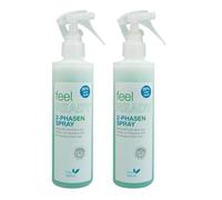 Feel Nature Lot de 2 sprays de soin 2 phases 250 ml + 25 % de contenu en plus avec embout pulvérisateur