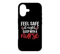 Feel Safe At Night Sleep with A Nurse Funny Nursing Nurses Coque pour iPhone 17
