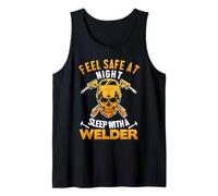 Feel Safe At Night Sleep with A Welder Welding Welders Lover Débardeur