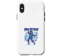 Feel The Beat DJ Girl Musique Dance Vibes Art Coque pour iPhone X/XS