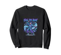 Feel The Beat DJ Girl Musique Dance Vibes Art Sweatshirt