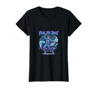Feel The Beat DJ Girl Musique Dance Vibes Art T-Shirt