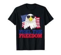 Feel the Freedom Patriotic American Eagle T-Shirt
