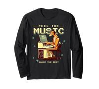 Feel The Music Dance The Beat (Graphique Amusant et Cool) Manche Longue