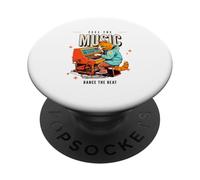 Feel The Music Dance The Beat (Graphique Mignon et Amusant) PopSockets PopGrip Adhésif