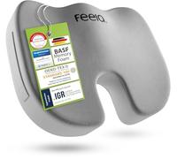 feela.® Coussin de siège orthopédique [3 degrés de dureté] - Coussin de siège Ergonomique pour Chaise de Bureau, etc. - Réduit la Douleur, améliore Le Confort d'assise et soulage Le Coccyx (Doux)