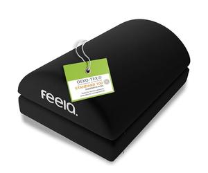 feela.® Repose-pieds ergonomique pour bureau & Co | Utilisable comme tabouret, repose-pieds ou repose-pieds au bureau | Foot Rest | Réglable en hauteur (Noir)