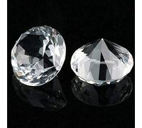 Feelairy 146pcs Acrylic Diamond Deco, 20mm Diamants en Verre de Cristal Transparent Brillant Diamants Scintillants gemmes en Cristal pour la décoration de Table décoration de Mariage de Printemps