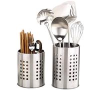 Feelava Lot de 2 porte-ustensiles de cuisine en acier inoxydable anti-rouille pour organiser les tiroirs et comptoirs