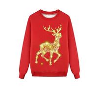 Feelcrag Pullover Famille Noël Longue Manches Tops Christmas Sweater Pull De Noel Lumineux Sweat Shirt Noel Pull Noel Homme Rennes Pull De Noel Enfant 8 Ans Costume Carnaval Père Mère Enfants