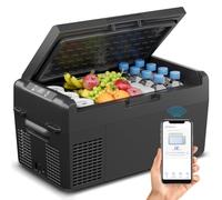 Feelfunn Réfrigérateur 12 V - Congélateur portable de 20 L, refroidisseur électrique pour voiture, camion, camping-car, van, camping et voyage en voiture, réfrigérateur à refroidissement rapide avec