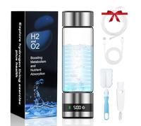 Feelhap Bouteille d'Eau Hydrogène,Générateur d'Eau Hydrogène Portable,450ML Générateur d'Eau Ioniseur Rechargeable avec Technologie SPE et PEM,Jusqu'à 6850PPM,Eau Riche en Hydrogène en 6 Minutes
