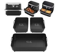 Feelhap Moule Air Fryer, Accessoire Air Fryer pour Foodi Flex 10.4 L AF500EU, 3PCS Silicone Air Fryer Accessoires, Moule Silicone Air Fryer pour Friteuse, Air Fryer Accessoires pour Ninja AF500EU