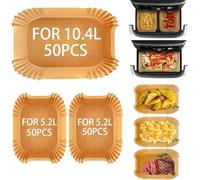Feelhap Papier Cuisson pour Ninja Foodi Flex Air Fryer 10.4 L AF500EU, 150 Pièces Doublure en Papier Jetable Air Fryer Accessoires For Ninja AF500EU, Papier Cuisson Air Fryer Ninja 10,4L AF500EU