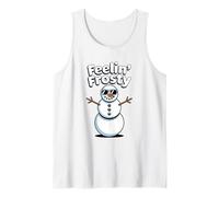 Feelin Frosty Bonhomme de Neige Amusant Jeu de Mots Vacances Hiver Noël Débardeur