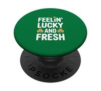 Feelin Lucky and Fresh Trèfle pour la Saint-Patrick PopSockets PopGrip Adhésif