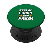 Feelin Lucky and Fresh Trèfle pour la Saint-Patrick PopSockets PopGrip Adhésif