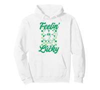 Feelin' Lucky Retro St. Patrick's Day Shamrock Checkerboard Sweat à Capuche
