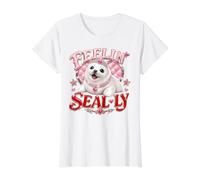 Feelin Seally Pun Harp Seal Princesse Dad Blague T-Shirt Graphique avec Valeur