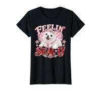 Feelin Seally Pun Harp Seal Princesse Dad Blague T-Shirt Graphique avec Valeur