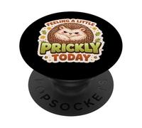 Feeling A Little Pickly Today Funny Hedgehog Owner Grumpy PopSockets PopGrip Adhésif