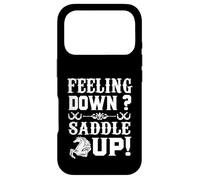 Feeling Down Selle Up - pour Les Amateurs d'équitation Coque pour iPhone 17 Pro