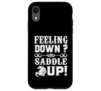 Feeling Down Selle Up - pour Les Amateurs d'équitation Coque pour iPhone XR