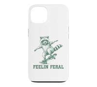 Feeling Feral Skateboard Raton Laveur Vintage Coque pour iPhone 13