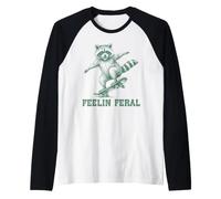 Feeling Feral Skateboard Raton Laveur Vintage Manche Raglan