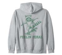 Feeling Feral Skateboard Raton Laveur Vintage Sweat à Capuche