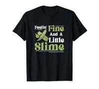 Feeling Fine And A Little Slime Funny Vegetable Okra Farmers T-Shirt