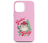 Feeling Jolly Pink Cowboy Santa Western Christmas Coque pour iPhone 13 Pro Max