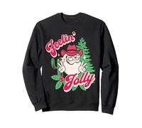 Feeling Jolly Pink Cowboy Santa Western Christmas Sweatshirt
