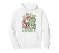 Feeling Lucky Four Leaf Clover Irish Luck Humor Sweat à Capuche