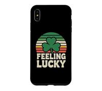 Feeling Lucky Retro Casino Humor St Patricks Day Vibes Coque pour iPhone XS Max