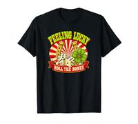 Feeling Lucky Roll The Bones T-Shirt rétro avec breloque dés T-Shirt