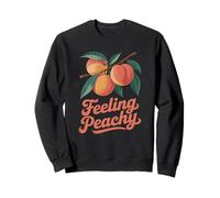 Feeling Peachy Funny Fruit Summer Retro Vibes Tee Sweatshirt