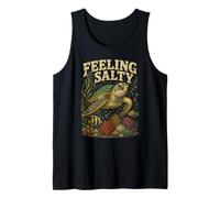 Feeling Salty Sea Turtle Marine Life and Ocean Lovers Débardeur
