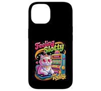 Feeling Slotty Today Casino Cat Gambling Queen Machine à sous Coque pour iPhone 14