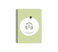 Feeling Things Cahier à spirales Motif carreaux Inscription I Want to Rest 16,5 x 22,5 cm