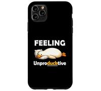 Feeling Unproductive Funny Lazy Duck Meme Morning Coworker Coque pour iPhone 11 Pro Max
